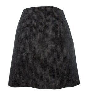 J. Crew Wool Herringbone Tweed Short Pencil Skirt Size 6